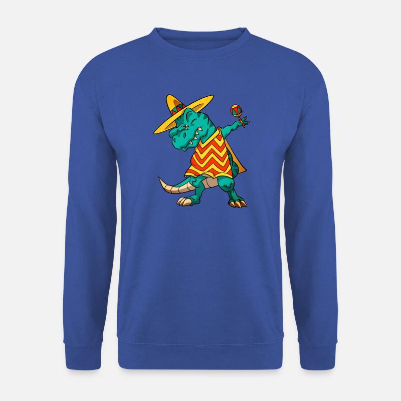 Dabbing T-rex Dinosaur Cinco De Mayo Fiesta 2026 - Unisex Pullover - Royalblau