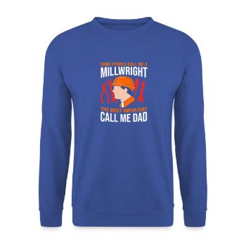 Schlosser Mechaniker CNC Maschinenbau - Unisex Pullover - Royalblau - Vorne - Alina (178cm) & Michal (187cm)