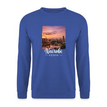 Nairobi Kenya - Unisex Pullover - Royalblau - Vorne - Alina (178cm) & Michal (187cm)