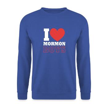 Mormonen Jungs - Unisex Pullover - Royalblau - Vorne - Alina (178cm) & Michal (187cm)