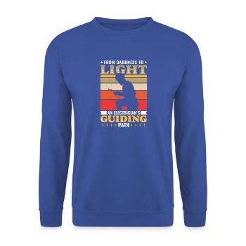 Elektriker Elektroniker Elektroinstallateur - Unisex Pullover - Royalblau - Vorne - Alina (178cm) & Michal (187cm)