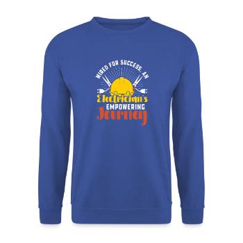 Elektriker Elektroniker Elektroinstallateur - Unisex Pullover - Royalblau - Vorne - Alina (178cm) & Michal (187cm)
