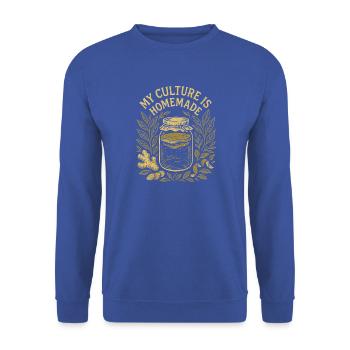 Hausgemachte Kultur | Kombucha Fermentation - Unisex Pullover - Royalblau - Vorne - Alina (178cm) & Michal (187cm)
