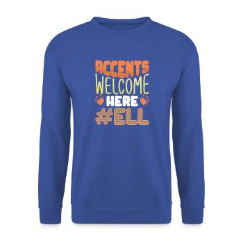 ELL-Lehrer englische Sprache - Unisex Pullover - Royalblau - Vorne - Alina (178cm) & Michal (187cm)