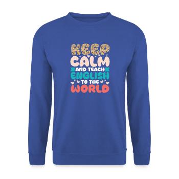 ELL-Lehrer englische Sprache - Unisex Pullover - Royalblau - Vorne - Alina (178cm) & Michal (187cm)