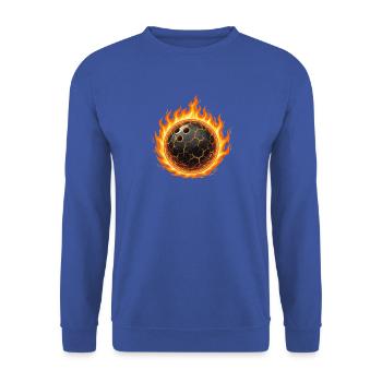 Lava Bowlingkugel - Unisex Pullover - Royalblau - Vorne - Alina (178cm) & Michal (187cm)