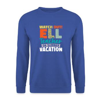 ELL-Lehrer englische Sprache - Unisex Pullover - Royalblau - Vorne - Alina (178cm) & Michal (187cm)