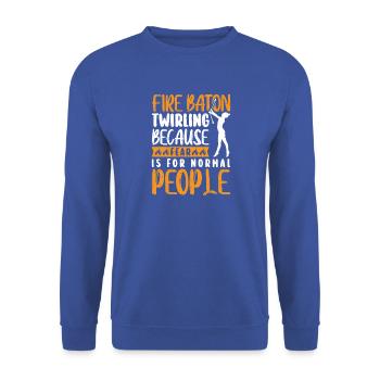 Tanzen Wirbel Tanzschule Feuerstab Tänzerin - Unisex Pullover - Royalblau - Vorne - Alina (178cm) & Michal (187cm)