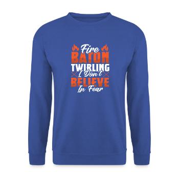 Tanzen Wirbel Tanzschule Feuerstab Tänzerin - Unisex Pullover - Royalblau - Vorne - Alina (178cm) & Michal (187cm)