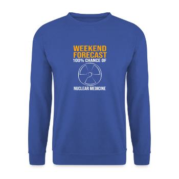 Nuklear Nuklearmedizin Atom Radiologie - Unisex Pullover - Royalblau - Vorne - Alina (178cm) & Michal (187cm)