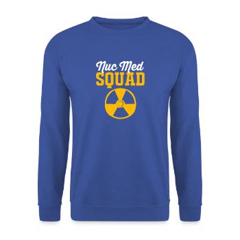 Nuklear Nuklearmedizin Atom Radiologie - Unisex Pullover - Royalblau - Vorne - Alina (178cm) & Michal (187cm)