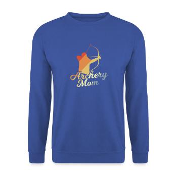 Bogenschützin Mutter - Unisex Pullover - Royalblau - Vorne - Alina (178cm) & Michal (187cm)