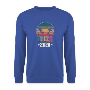 Ibiza 2026 - Unisex Pullover - Royalblau - Vorne - Alina (178cm) & Michal (187cm)