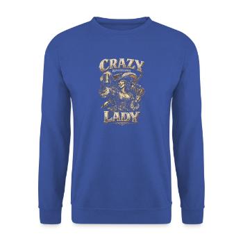 Mittelalterfest Crazy Renaissance Lady - Unisex Pullover - Royalblau - Vorne - Alina (178cm) & Michal (187cm)
