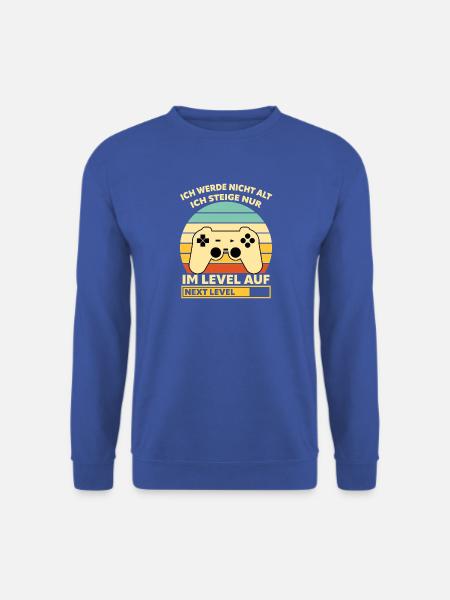 Levelaufstieg Retro-Controller Design - Unisex Pullover - Royalblau