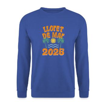 Lloret De Mar 2026 - Unisex Pullover - Royalblau - Vorne - Alina (178cm) & Michal (187cm)