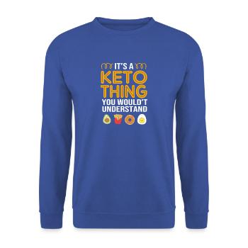 Keto Diät - Unisex Pullover - Royalblau - Vorne - Alina (178cm) & Michal (187cm)