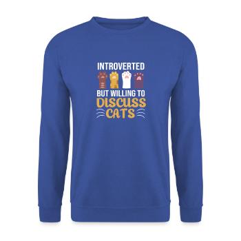 Introvertiert Anxiety ängstlich Angsthase - Unisex Pullover - Royalblau - Vorne - Alina (178cm) & Michal (187cm)