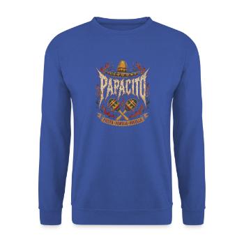 Fiesta Familia Orgullo - Unisex Pullover - Royalblau - Vorne - Alina (178cm) & Michal (187cm)
