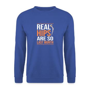 Hüfte Hüftgelenk Hüften - Unisex Pullover - Royalblau - Vorne - Alina (178cm) & Michal (187cm)