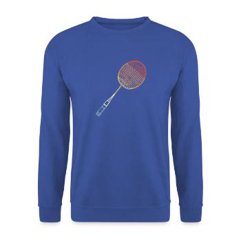 Badmintonschläger Skizze - Unisex Pullover - Royalblau - Vorne - Alina (178cm) & Michal (187cm)