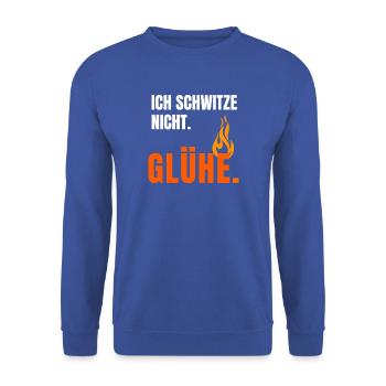 Ich Glühe Schon - Unisex Pullover - Royalblau - Vorne - Alina (178cm) & Michal (187cm)