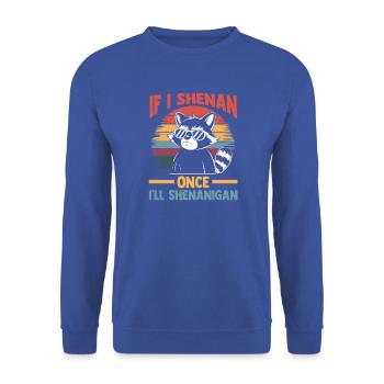 Trash Panda Raccoon - Unisex Pullover - Royalblau - Vorne - Alina (178cm) & Michal (187cm)