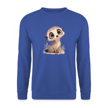 Meerkat Erdmännchen - Unisex Pullover - Royalblau - Vorne - Alina (178cm) & Michal (187cm)