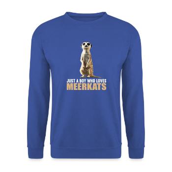 Meerkat Erdmännchen - Unisex Pullover - Royalblau - Vorne - Alina (178cm) & Michal (187cm)