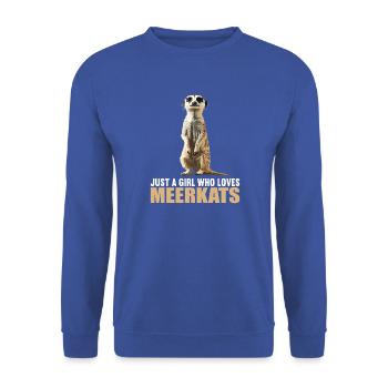Meerkat Erdmännchen - Unisex Pullover - Royalblau - Vorne - Alina (178cm) & Michal (187cm)