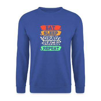 Drag Race - Unisex Pullover - Royalblau - Vorne - Alina (178cm) & Michal (187cm)