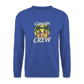 Cancun Crew - Unisex Pullover - Royalblau - Vorne - Alina (178cm) & Michal (187cm)