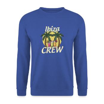 Ibiza Crew - Unisex Pullover - Royalblau - Vorne - Alina (178cm) & Michal (187cm)