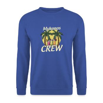 Mykonos Crew - Unisex Pullover - Royalblau - Vorne - Alina (178cm) & Michal (187cm)