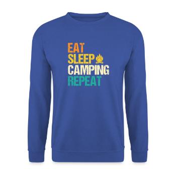 Camping Bonfire Camp Life Forest Camper - Unisex Pullover - Royalblau - Vorne - Alina (178cm) & Michal (187cm)