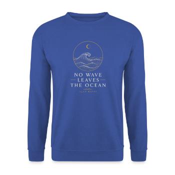 Ozeanwellen-Einheit - Unisex Pullover - Royalblau - Vorne - Alina (178cm) & Michal (187cm)