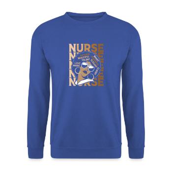 Notfall Krankenschwester Afro - Unisex Pullover - Royalblau - Vorne - Alina (178cm) & Michal (187cm)