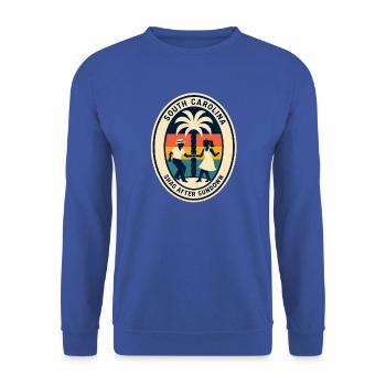 Südkarolina Shag nach Sundown - Unisex Pullover - Royalblau - Vorne - Alina (178cm) & Michal (187cm)