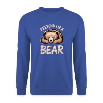 Bären Sprüche Bär Lustiges Bären Geschenk - Unisex Pullover - Royalblau - Vorne - Alina (178cm) & Michal (187cm)