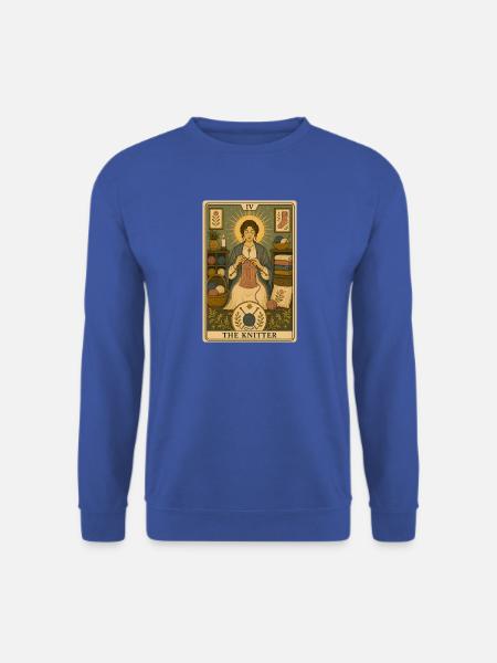 Strickerin | Wolle Stricken Tarot - Unisex Pullover - Royalblau