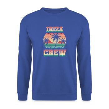 Ibiza Crew - Unisex Pullover - Royalblau - Vorne - Alina (178cm) & Michal (187cm)