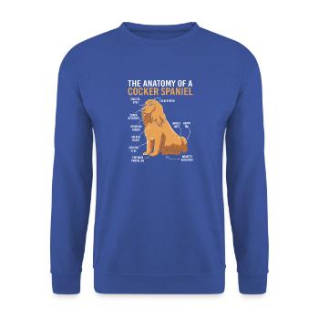 Cocker Spaniel - Unisex Pullover - Royalblau - Vorne - Alina (178cm) & Michal (187cm)