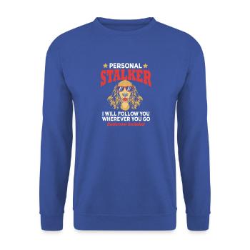 Cocker Spaniel - Unisex Pullover - Royalblau - Vorne - Alina (178cm) & Michal (187cm)