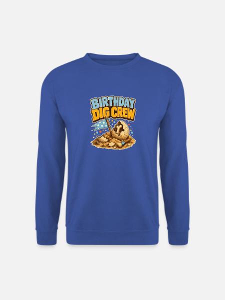 Birthday Dig Crew Fossilieneier-Ausgrabungsparty - Unisex Pullover - Royalblau