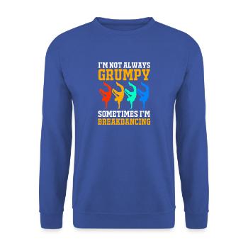 Breakdance - Unisex Pullover - Royalblau - Vorne - Alina (178cm) & Michal (187cm)