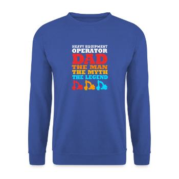 Baustelle Baggerfahrer Baggern - Unisex Pullover - Royalblau - Vorne - Alina (178cm) & Michal (187cm)