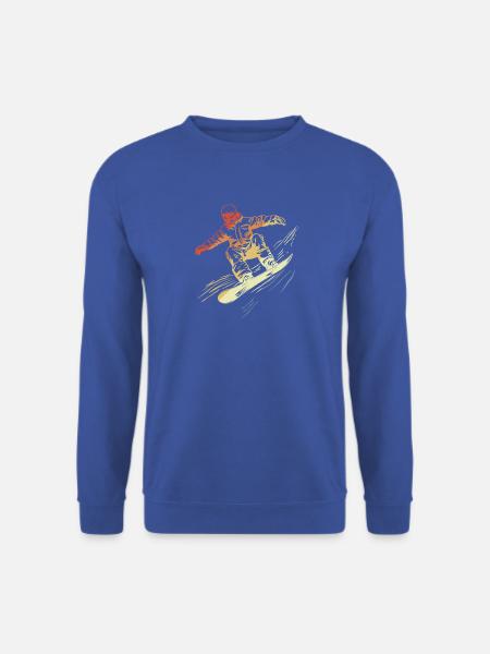 Snowboarder Retro Stil - Unisex Pullover - Royalblau