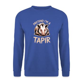 Tapire Sprüche Tapir Lustiges Tapire Geschenk - Unisex Pullover - Royalblau - Vorne - Alina (178cm) & Michal (187cm)