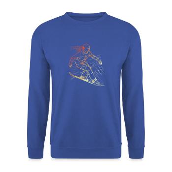 Vintage Snowboarding Mädchen - Unisex Pullover - Royalblau - Vorne - Alina (178cm) & Michal (187cm)