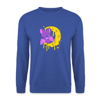 Pastell Gothic - Unisex Pullover - Royalblau - Vorne - Alina (178cm) & Michal (187cm)